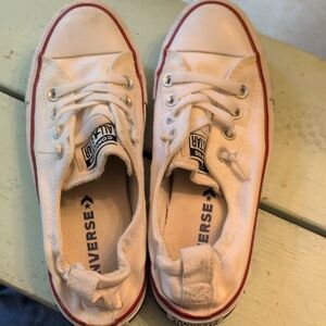 Converse  White and Red Sneakers US Size 7
